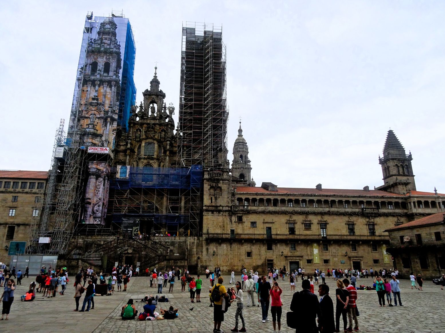 West, Obradoiro façade Santiago de Compostela Cathedral