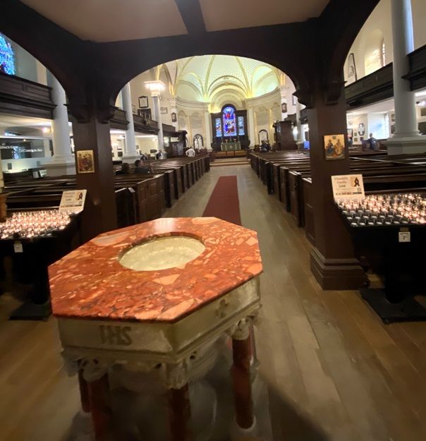 The Cathedral of the Holy Trinity Nave and Font