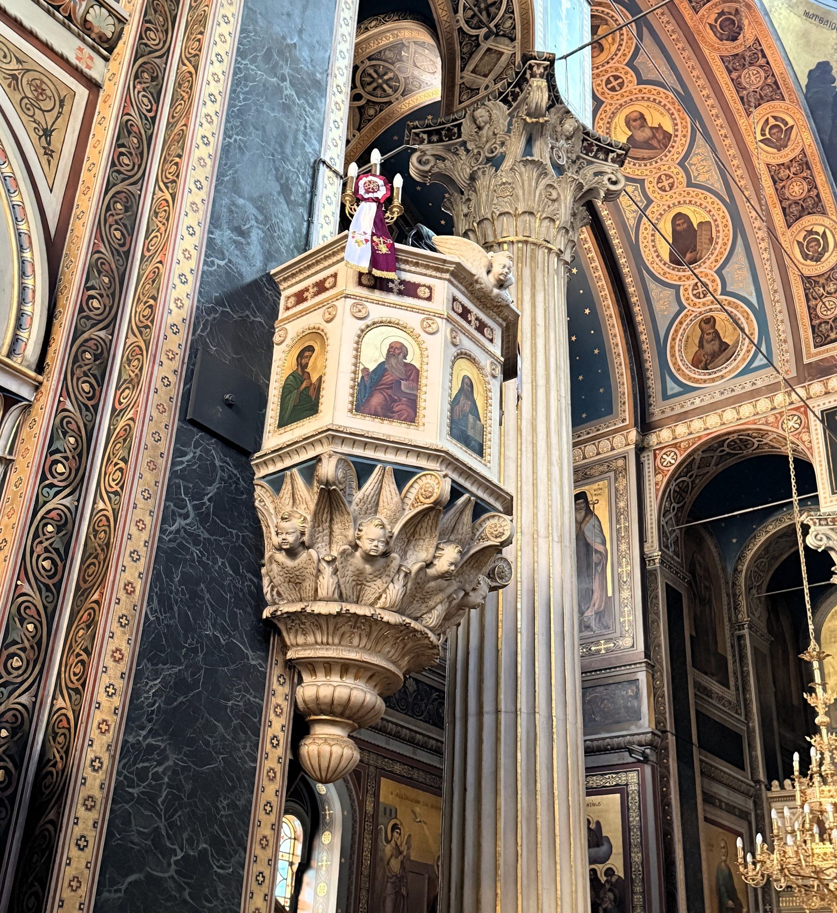 Pulpit, Church of the Virgin Mary of the Golden Cave (Panagia Chrysospiliotissa), Athens