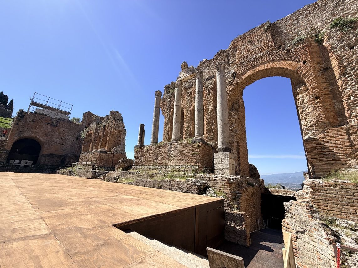 Stage Area, Ancient (Greek) Theatre of Taormina, Sicily