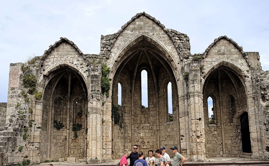 Eastern View, Three Tall Pointed Arches, Latin Church of our Lady of Mercy, Rhodes 
